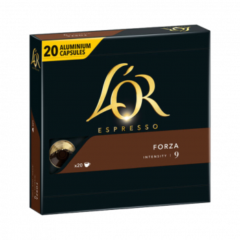 L OR Espresso Forza 9 XL, Nespresso kompatibel, 20 Kaffeekapseln, 104g